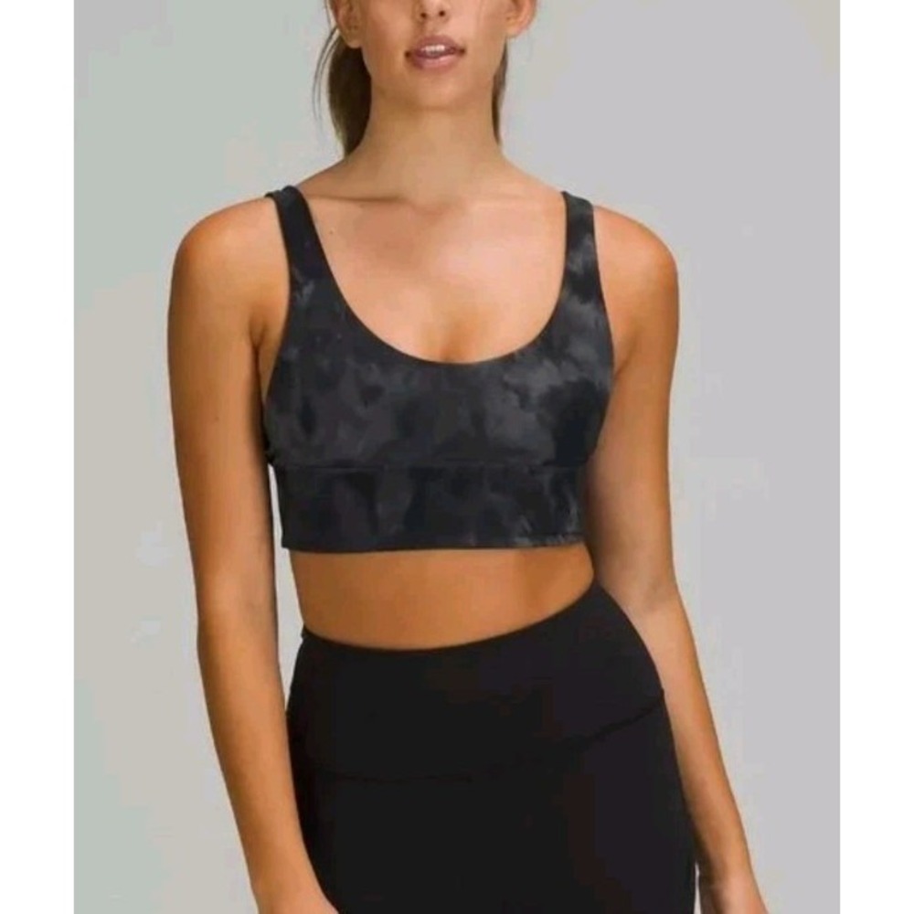 Lululemon Reversible Align Sports Bra Soft Nulu‎ Gray Navy Womans Size 6 EUC